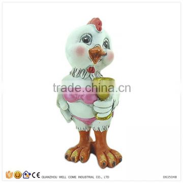 Resin Chicken Statues Women Animal Sexy