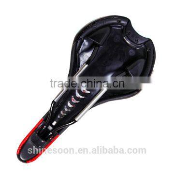 Fashion bike parts black color men and women western leather bicycle saddle for sale