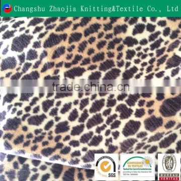 2016 two-side brushed one-side antipilling print leopard polar fleece wholesale from china factory ZJ047