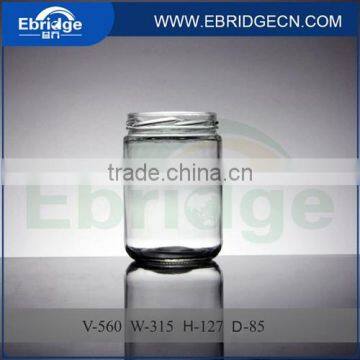 high quality aluminum cap empty bottle jam glass jar