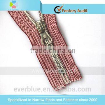 No.5 colorful tape nylon zipper close end