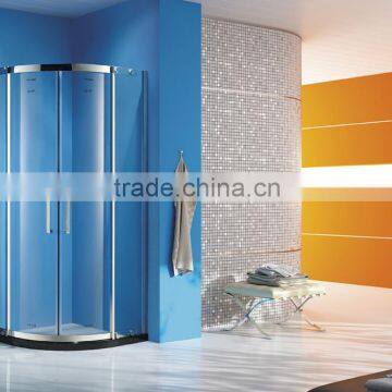 100*100 Simple Sector Tempered Glass Shower Room