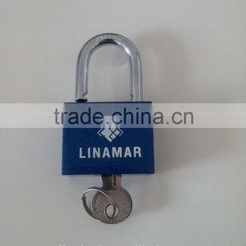 China Suppliers 2015 New custom-made Blue painted smooth surface Square 40mm Iron padlock