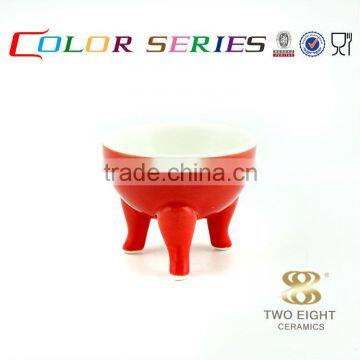 Red ceramic dog sauce bowl wholesale for restaurant Guangzhou