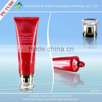 100ml Pearlized Red Plastic Cosmetics Skin Care Packaging Tubes