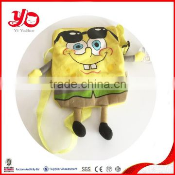 2015 Cute anime plush backpack , Yellow plush backpack