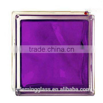 190x190x80mm inner purple glass block with CE,ISO certification for palaza,office building and shopping mall