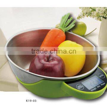 digit fruit weighing scale 5kg with bowl kitchen scale