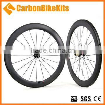 CBK 60mm deep Toray T700 carbon fiber road racing bicycle wheels tubular
