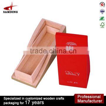 Good finished red pine wood gift box custom wooden boxes for gift box