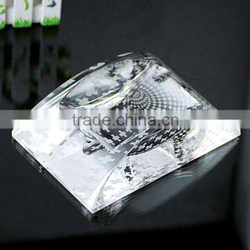 New Design Laser Hot Sales engraving Star Crystal Glass Cigar Ashtray