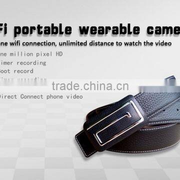Newest HD 1080P WIFI Leather Video Belt Hidden Camera With Android and IOS APP,wireless Belt Mini Camera Rechagre Battery photo-2