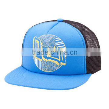 Wholesale Cheap Blank 5 Panel Trucker Mesh Hat Printing Logo Flat Bill Hat