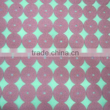 hole circle plain organza embroidery fabric