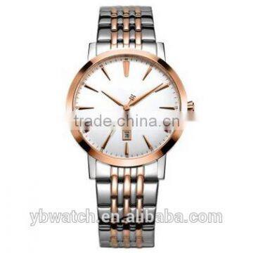 YB watch unisex simple mesh rose gold italian leather watch straps genuine leather watch                        
                                                Quality Choice