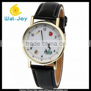 WJ-5396 personality student stylish charming fancy quartz best selling leather girls watch