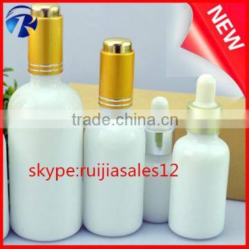 round white jade glass bottle,white porcelain / ceramic whiteware essential oil glass bottle