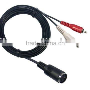 DIN5PIN Jack to 2RCA Plugs