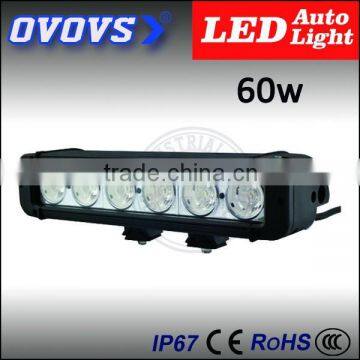 OVOVS 12V 24V 60w Led Light Bar with Spot Beam,Flood Beam,Combo for Truck,SUV,Heavy Vehicles