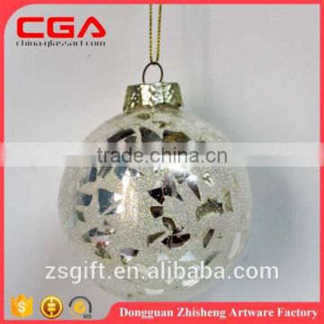 2015 Chinese factory wholesale glass hanging christmas balls for christmas decoration