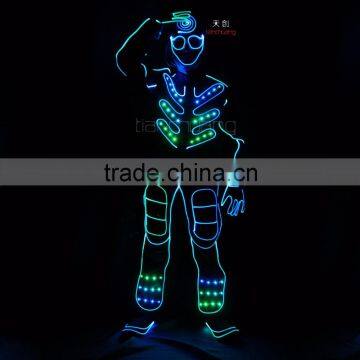 Dmx Tron Dance Costume, Synchronous Led Tron Costume