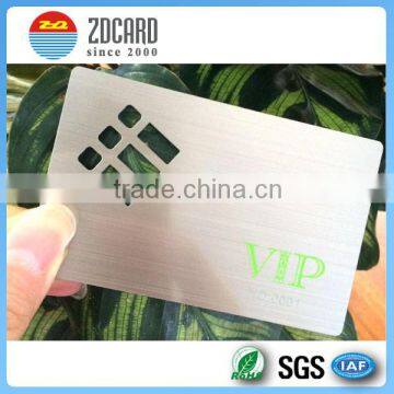 Cheap Price Stainless Steel Credit Card Size Printed Metal Card for Business Quality Choice
