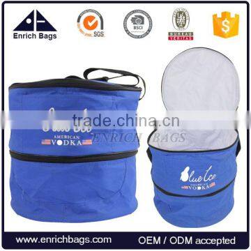 Enrich new design 2 in 1 Outdoor HOT wholesale round portable charcoal bbq grill with cool bag