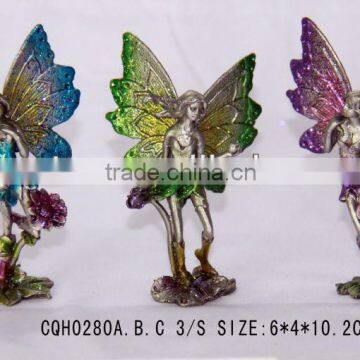 New Design Pewter Butterfly Gardon Decoration, Pewter Fairy