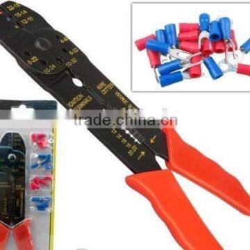 Ignition Terminal Crimper Tool Cable Wire Cutter Stripper Plier 20 Free Terminal