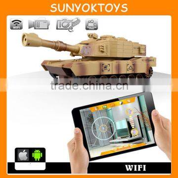 Best Selling Toys 2014 WIFI RC Tank With Camera &Real-time Video Transmission, Spy Remote Control Car