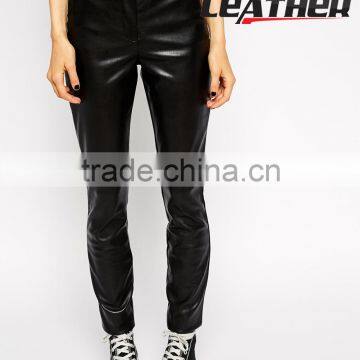 fashion Leather Drop crotch pants - Drop Crotch Jogger Leather Pants - fashion Leather ladies pant