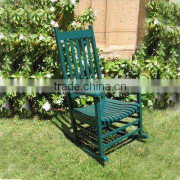 Green Solid Wood Rocking Chair,Lounge Chair