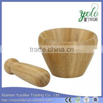 creative mini household Bamboo Mortar and Pestle                        
                                                Quality Choice