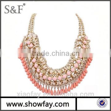 105945 wholesale fashion statement jewelry, germanium alloy statement necklace jewelry