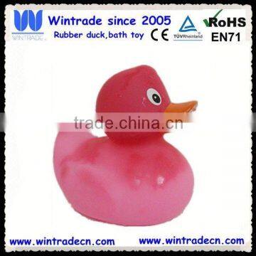 Red rubber duck change toy