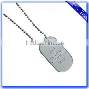 Hot sale Cheap Custom Aluminum color dog tag necklace