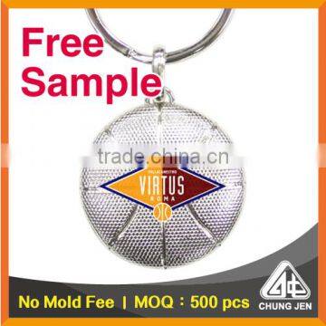 Free Sample_metal basketball t shirt jersey printed souvenir keychain
