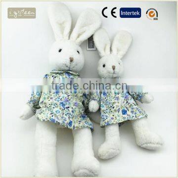 I-Green Toy Series-Fashional Style toy plush rabbit wearing dress