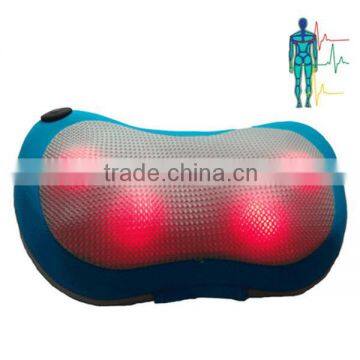 Electric Car Neck Shoulder Back Body Shiatsu Massage Pillow with Heating for Health Care