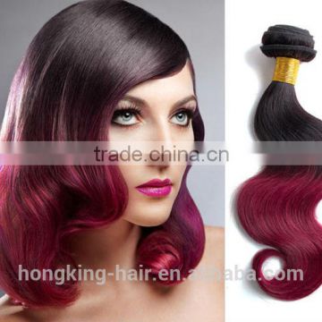 100 human hair red ombre human hair weft