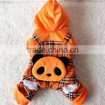 Halloween Orange Panda Cotton Padded Jacket Cat Dog Pet Wear Pet Apparel