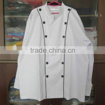 black piping buttons chef uniform,executive chef uniform