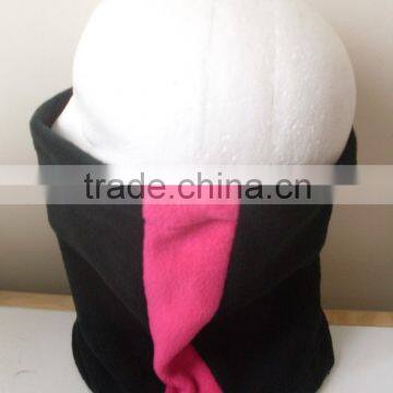 black & pink stripe fleece neck warmer promotional