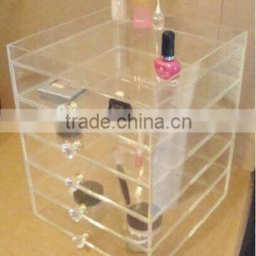 Hot selling good quality 5 drawer makeup organizer storage box