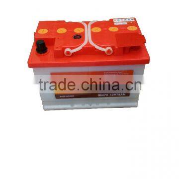 High quality 12V Battery 75AH Dry charged car battery