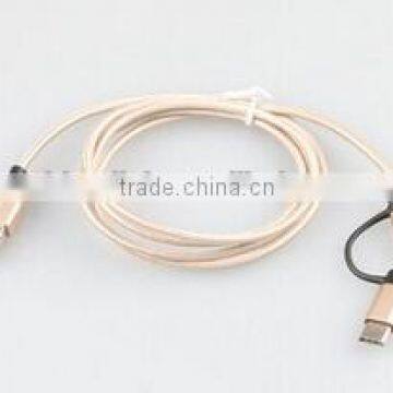 2 in 1 USB Type C Cable, 15CM/ 0.5ft USB Type C (USB 3.1) and USB Micro-B to USB Type A(USB 2.0) for Nexus 6P, Nexus 5X, LG G5,