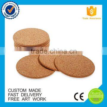 Factory price custom round blank cork coaster wholesale