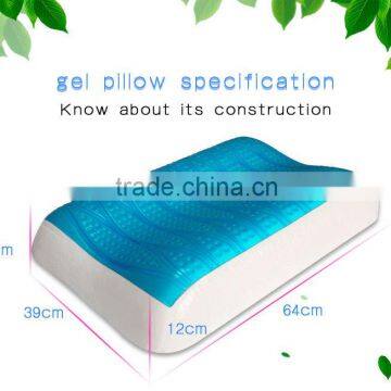 2015 new style ,Summer hot sales comfortable cool gel pillow , Gel menory foam pillow