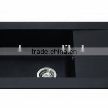Acylic Solid Surface Black Royal Kitchen Sinks,artificial Stone Double Kitchen Sink ,resin Stone Sink photo-6