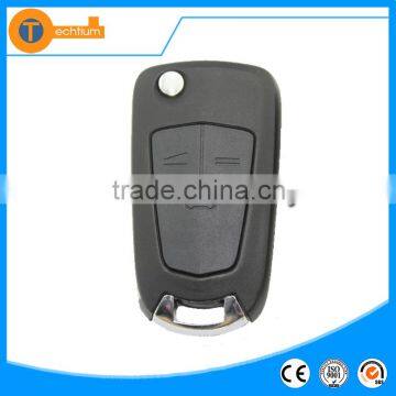 3 button flip key shell with logo uncut blade and chip groove for chevrolet optra tahoe s10